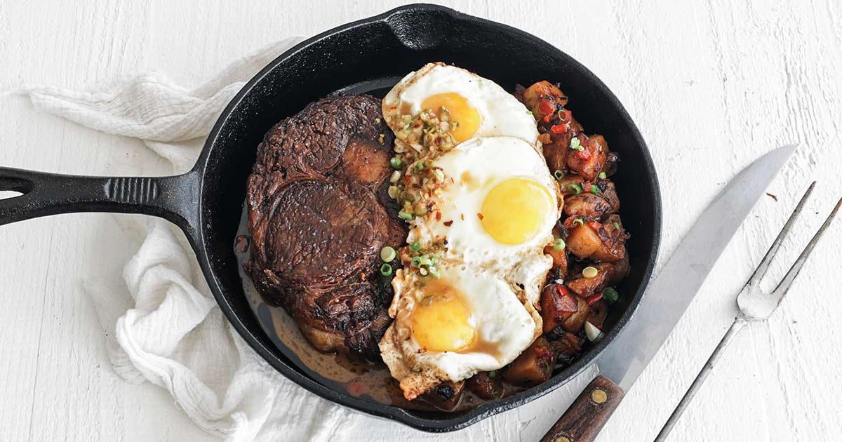 Steak and egg